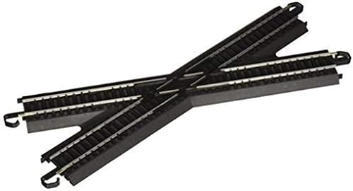 Miniatura 2 de Bachmann Trenes - Pista E-Z a presión Cruce de 30 grados (1/tarjeta - Riel de aleación de acero con plataforma negra - Escala HO mediana