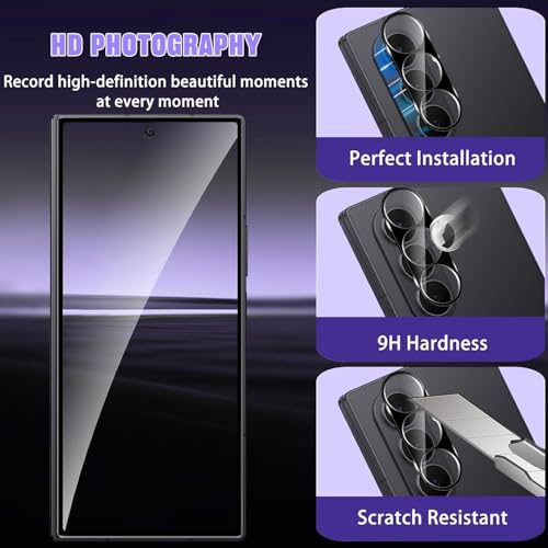 Image of Xmon Back Camera Lens Protector for Realme 15-3D Premium Camera Glass Protector Guard, Anti-Scratch, Ultra-Clear, Easy Installation - (Samsung Galaxy Z Fold 7 2 Pack)