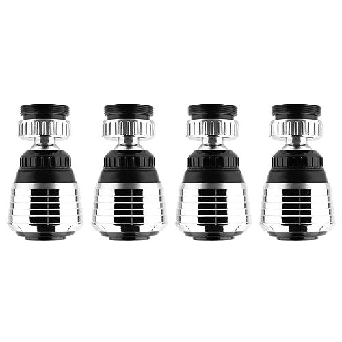 4 Stück 360 Rotate Swivel Wassersparhahn Belüfter, Wassersparender Wasserhahnbelüfter Diffusor Wasserhahndüse Wassersprudler für Küchenzubehör