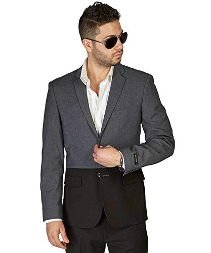 Slim Fit 2 Button Sport Jacket Notch Lapel Modern Two Tone Dinner Blazer AZAR4