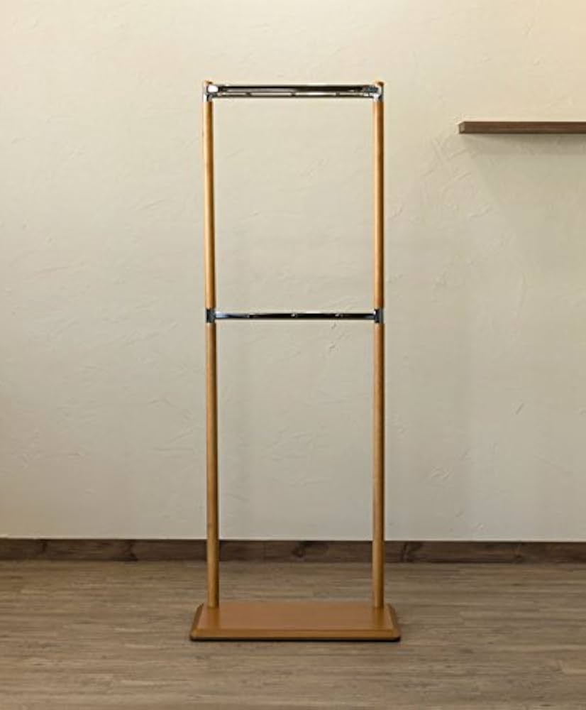 Amazon.co.jp: 壁ピタ・ハンガーラック 洋服掛け ナチュラル LCI