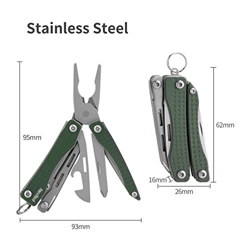 Nextool Edc Keychain Multitool, 10 In 1 Mini Pocket Knife Multi Tool With Needlenose Pliers, Scissors, Mini Useful Cool Gadgets For Men, Father's Day Gifts From Daughter-Green #TOP5