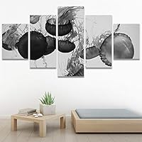 SIGNWIN 5 Panel Canvas Wall Art Light Float for Home Decorations Ready to Hang - 60