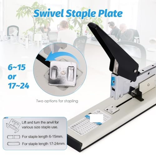 Agrafeuse manuelle avec guide-papier réglable pour bureau et maison - 6