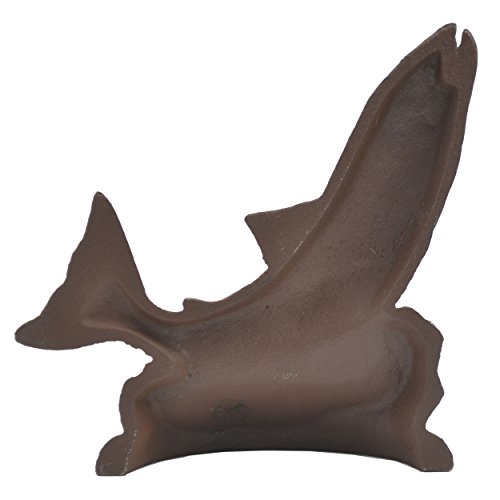 Fish Doorstop Distressed Brown Cast Iron Nautical Home Decor 7.75" Tall #TOP1