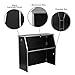 Flash Furniture 4' Folding Portable Event Bar with Top and Middle Shelves, Mobile Laminate Foldable Bar for Parties and Events, Black