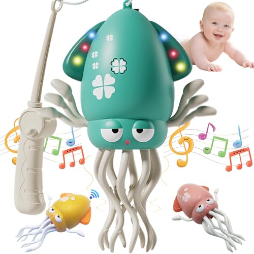 Electric Crawling Dancing Octopus Toy, Musical Magic Dancing Squid Toy for 3 4 5 6 7 8 9 10 11 12 Year old