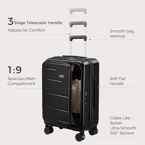 cllson Carry on Luggage Expandable Travel Luggage Top Opening Suitcase with TSA Lock and Usb Built in,Lightweight Rolling Suitcases with Spinner Wheels,PC Hard Shell Suitcases by cllson - Used condition - Image 2