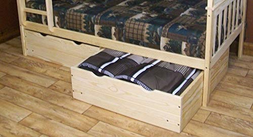 A & L Furniture 2 Piece Bed Drawers, Twin, Rich Tobacco