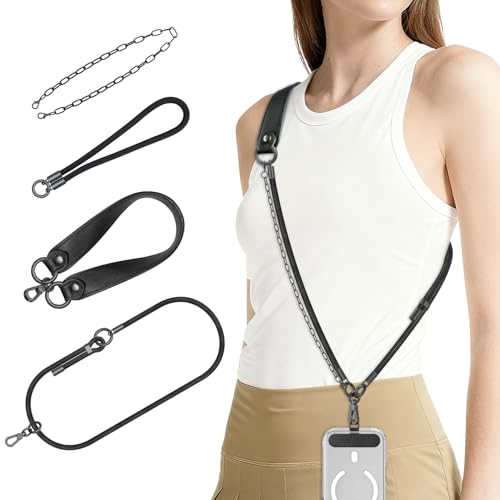 Image of Phone Lanyard, Detachable Cell Phone Lanyard Universal Crossbody Neck Strap with Tether Tabs for Smartphones