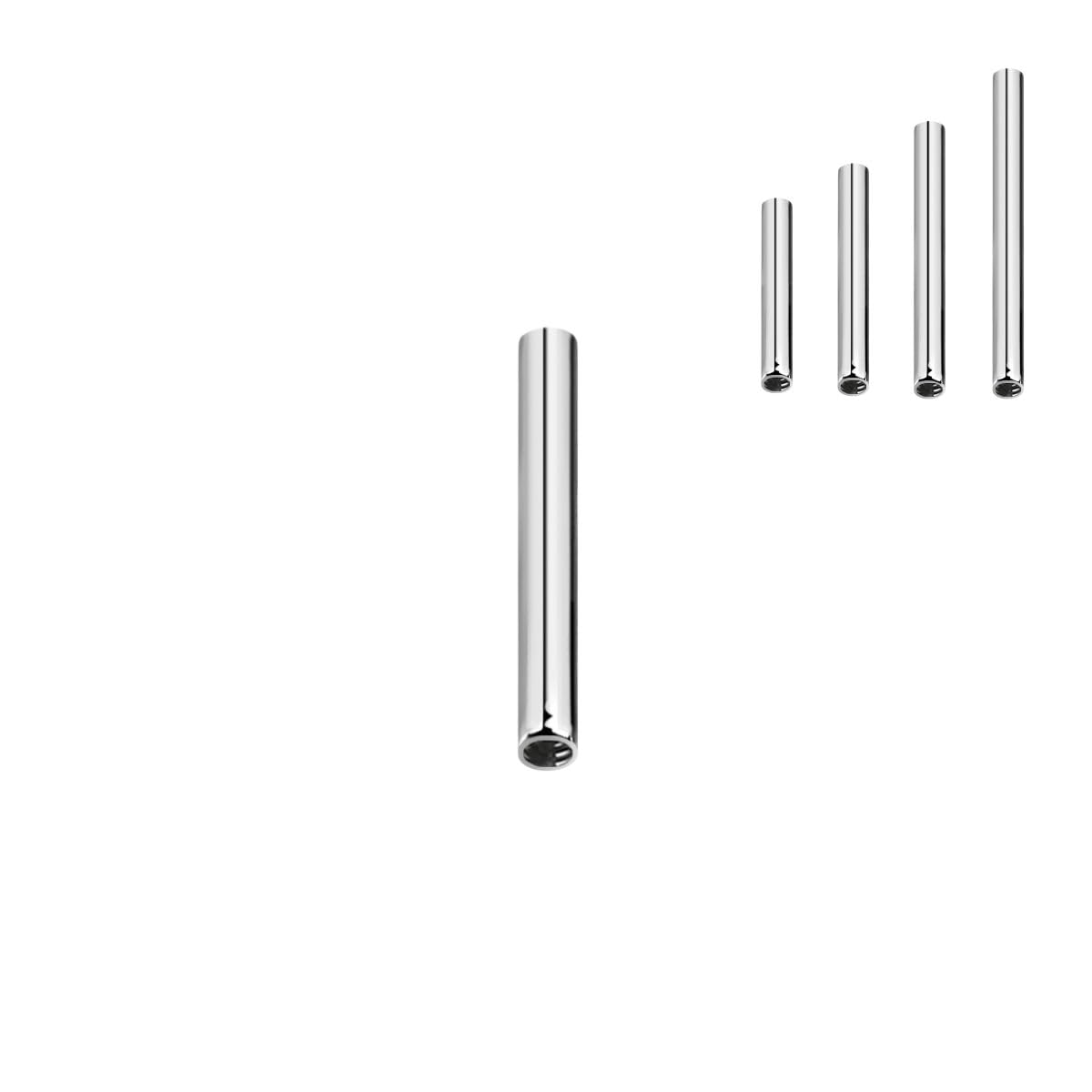 Titanium G23 6mm to 12mm Replacement BARBELL Ends 16g(1.2mm), Internally Threaded (0.9mm) High Polished, Hyphoalergenic and Scratch Resistant, Compatible with Ball, Cone, CZ and AZTAZ Accessories.-image-38