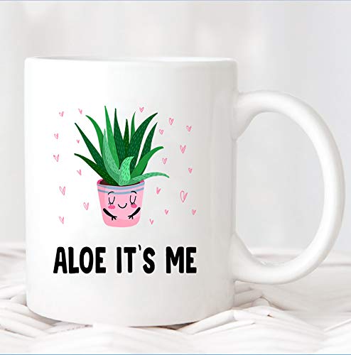 Aloe It's Me Mok GIFT115MUG Cactus Mok Aloë It's Me Koffie Mok Aloë It's Me Plant Dame Mok