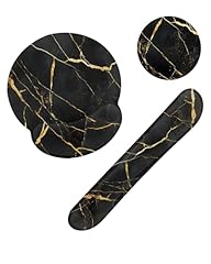 Golden Black Flowing Marble