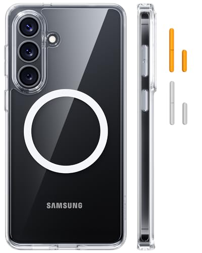 TORRAS Magnetic Shockproof for Samsung Galaxy S26 Case, [Non-Yellowing] [Fit for Magnetic] [12FT Military-Grade Protection] Transparent Protective Slim Case for Samsung Galaxy S26 Case, Diamond Clear