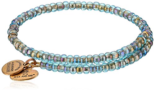 Alex and Ani Womens Color Palette Wrap, Seafoam Bangle Bracelet, Rafaelian Gold, Expandable