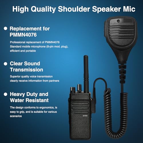 Walkie Talkie Mic PMMN4076A compatible con Motorola XPR3500e de 5 pin 2
