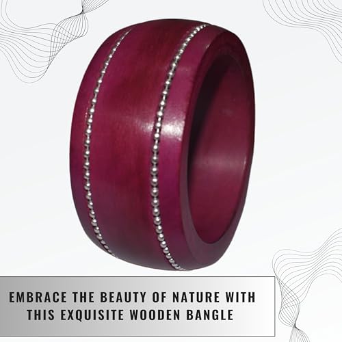 Image of Handmade Wooden Bangles for Women | Natural Wood Jewelry | Stylish Artisan Design | Ideal Christmas Gift for Her.
