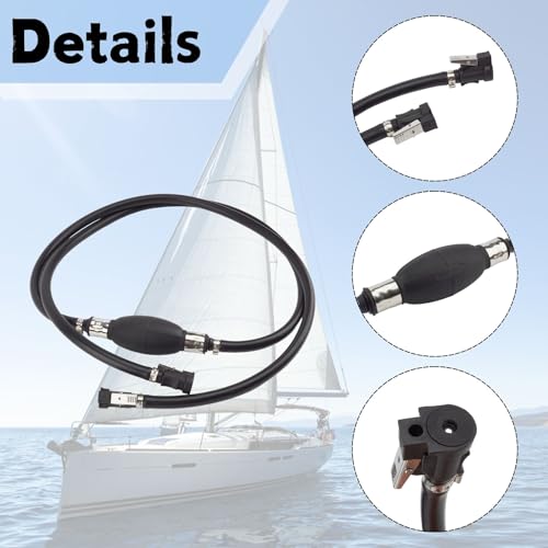 image for SeaSierra Boat Marine 3/8 10MM 7.5 FT 5008609 Fuel Hose Line Assembly 