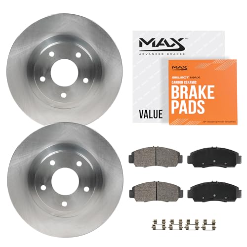 Max Advanced Brakes ValueMAX Front Brake Kit | Fits 2012-2016 Chrysler Town & Country 2 Piston...