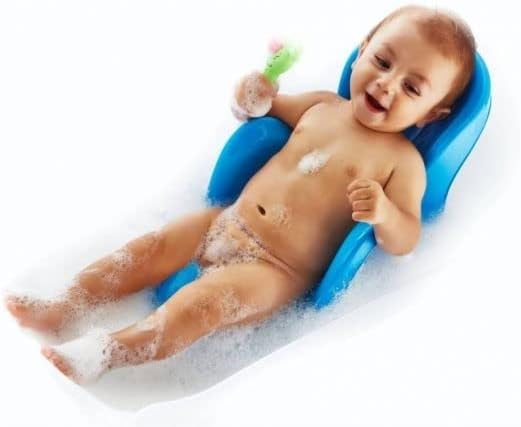 3 in 1 Ergonomic Shaped Baby Infant Toddler Child Bath Support Seat Safety Bathing Safe Dinning Play BPA Free, Kids Support Seat Chair (Blue - Baby Bath Seat)