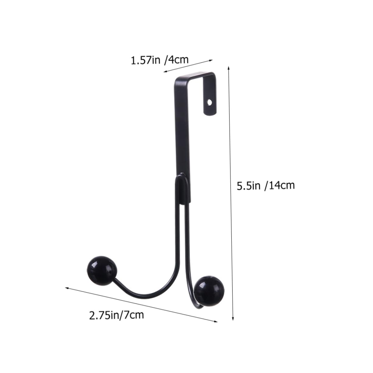 HOLIDYOYO 3pcs Wrought Iron Hook Over Door Hanger Hat Hook Over The Door Towel Rack Coat Hanger Behind The Door Hooks Wall Hook Rack Overdoor Hanger Organizer Scarf Hook Clothes Rack Black