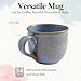 Portmeirion Minerals Mug, Aquamarine - 12oz Stoneware Coffee Cup, Sturdy Ceramic Mug, Microwave, Dishwasher, Freezer, Oven Safe - Artisan Made Drinkware for Tea, Expresso, Latte