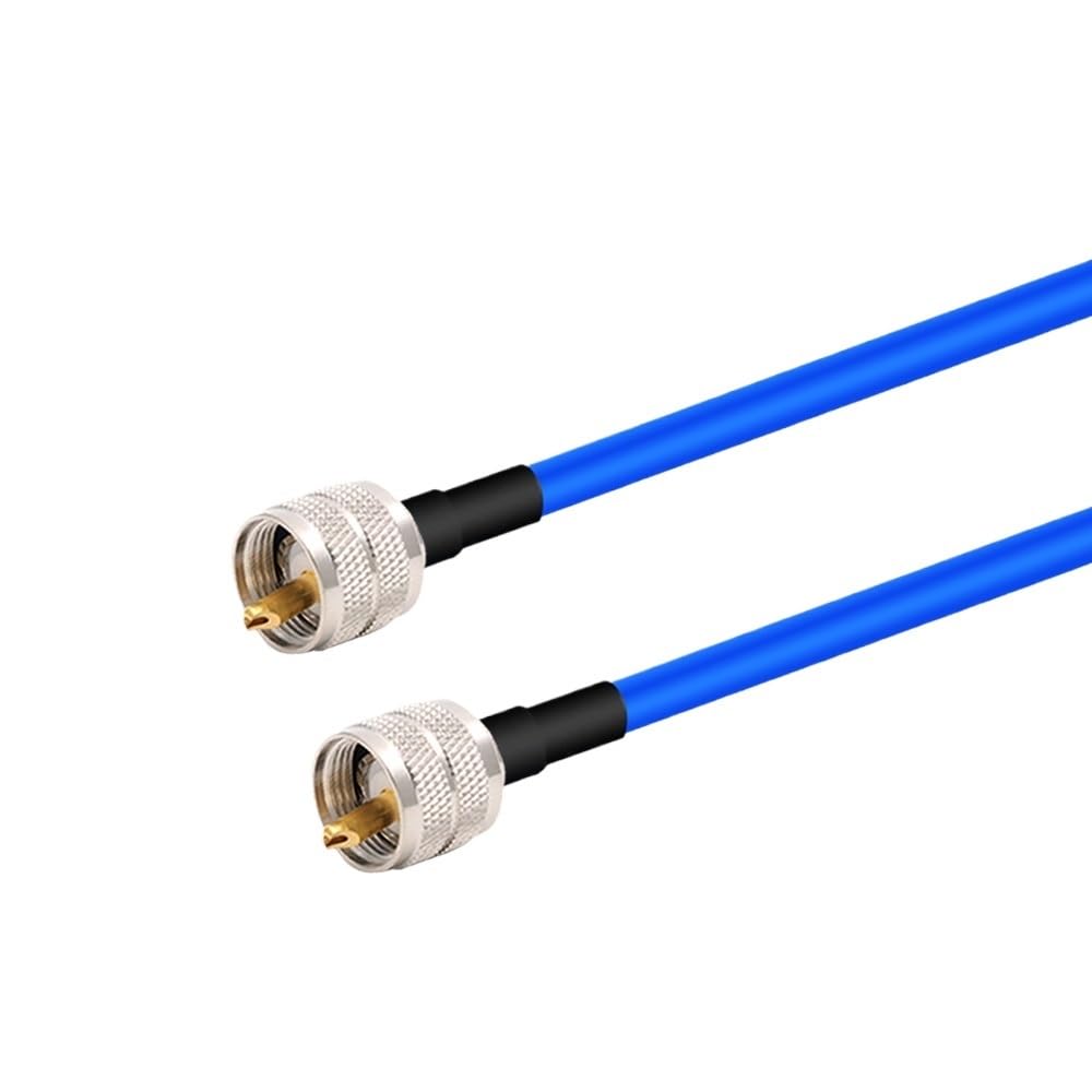 LIHUA Conector PL259 macho a SO239 hembra adaptador RG402 Cable semiflexible 50Ohm R*/F cable de extensión coaxial (UHF M a UHF F, 1 m (3.28 pies)