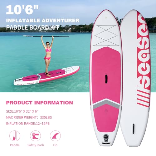 image for Seaseesup Inflatable Stand Up Paddle Board with Sup Board Accessories,