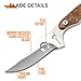 Elk Ridge - Outdoors Fixed Blade Knife - 7-in Overall, 2.75-in 440 Stainless Steel Blade with Mirror Finish, Maple Burl Wood Handle, Genuine Leather Sheath - Hunting, Camping,. Survival - ER-059