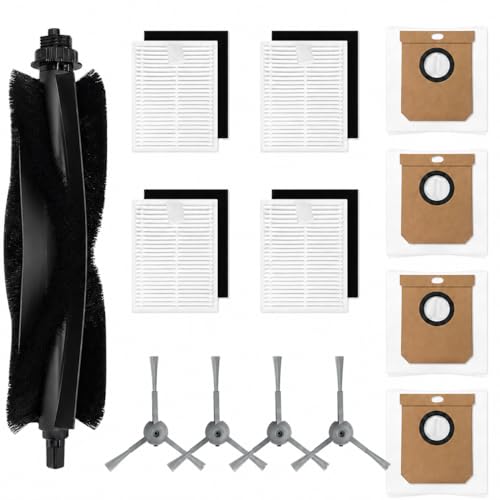 Image of Replacement Parts Compatible with Eufy L60 /L50 Series Robot Vacuums, Accessories Including 1 Main Brush, 4 Hepa Filters, 4 Side Brushes, 4 Dust Bags