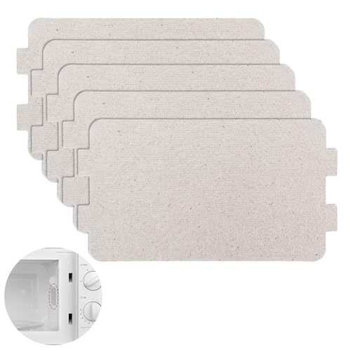 5 Pcs Microwave Oven Replacement Parts Microwave Waveguide Cover Microwave Splatter Cover Glass Mica Sheet Microwave Oven Repairing Part For Kitchen Home Office Restaurant Use Universal Microwave Oven