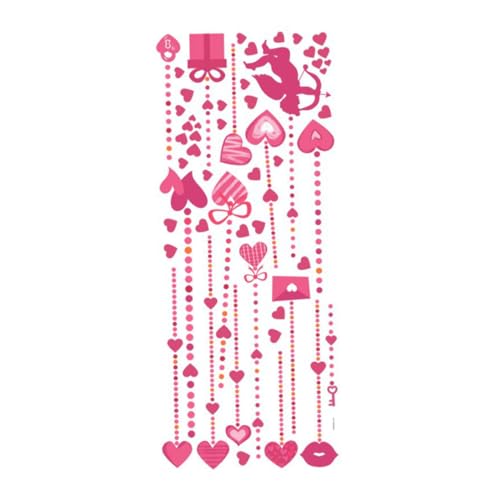 jojofuny Pegatina Autoadhesiva De Decoración Para Diseño Romántico De San Valentín Para Paredes Ventanas y Azulejos Un y Alegre