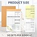 Carbonless Work Order Forms & 7.5 x 11 Inches Invoice Book, 50 Sets for Small Business, 2-Part Business Invoices with Carbon Copies, Sales Order Receipt Book