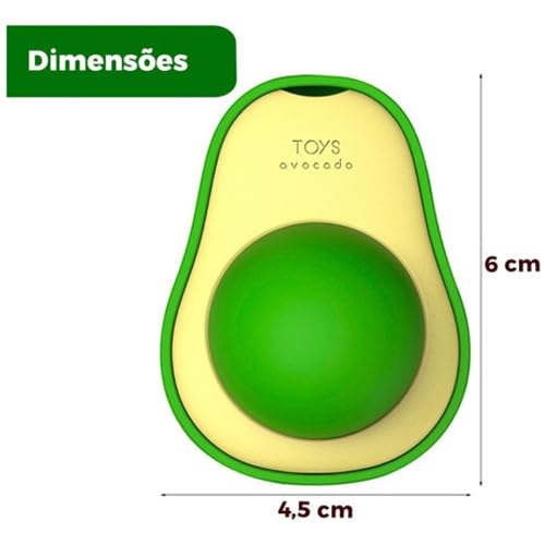 Abacate De Brinquedo Interativo Para Gatos Com Catnip Erva Relaxante Anti Estresse Gato Lambe Natura