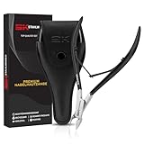 SK STAHLWAREN Nagelhautzange 10 cm Premium rostfreier Edelstahl Vielseitig einsetzbar mit stabilem Griff Extrem glatter scharfer & glatter Schnitt Nagelhautentferner für die Nagelpflege (Schwarz)