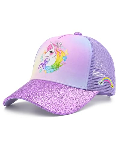 Hatwell Casquette Trucker Licorne pour Filles, Âgés de 2 à 8 Ans