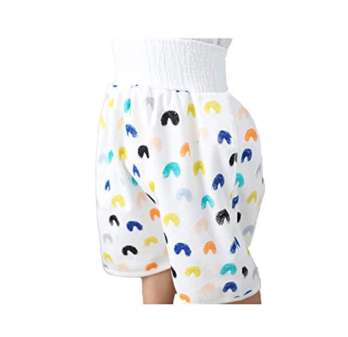 0-8T Children's Diaper Skirt Shorts Comfy Baby Boys Girls 2 in 1 Bloomer Waterproof Shorts Loose Harem Absorbent Sleep Cover Underwear (0-4t, Rainbow)