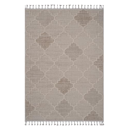 VAOZIURE Transform Your Space with Cream Trellis Indoor/Outdoor Area Rug,