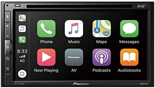 PIONEER AVH-Z5200DAB displaying Apple CarPlay interface