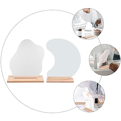 Espejo de Maquillaje Irregular para Escritorio 2 Piezas miniatura 5