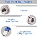 DERNORD Full Port Ball Valve Stainless Steel 304 Heavy Duty for Water, Oil, and Gas with Blue Locking Handles (3/4