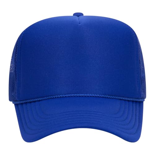 Image of OTTO Polyester Foam Front 5 Panel High Crown Mesh Back Trucker Hats in 97, Bulk, Wholesale