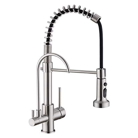 GICASA Kitchen Faucet with Drinking Water Faucet (Brushed Nickel) Cover