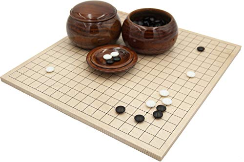 Go-Spiel von Hebsacker Verlag – Standard Go-Set mit Holzbrett und Steinen
