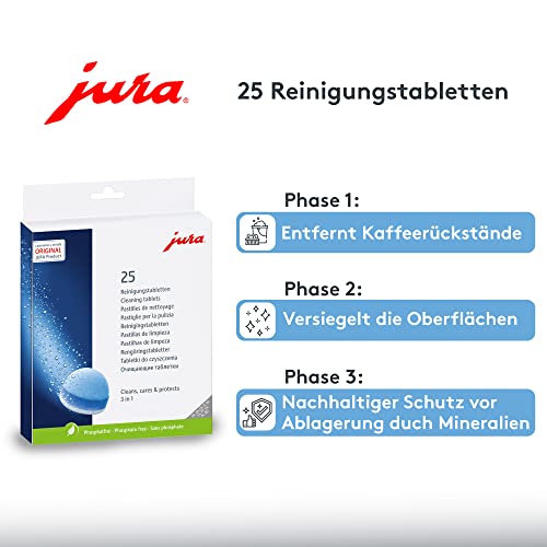 Jura 3-Phasen-Reinigungstabletten - 25 Stück | 25045