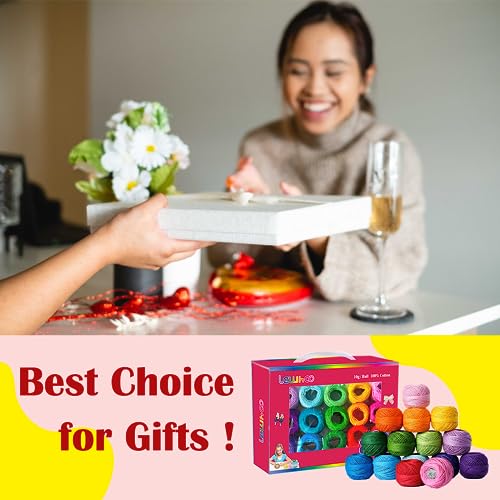 15Pcs Crochet Thread Balls, 100% Soft Cotton Thread with 2 Tatting Shutters & 1mm Crochet Hook, Best Gift - Thumbnail 7