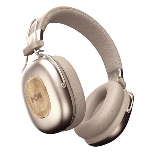 Marley House of Positive Vibration Rebel Casque Audio Bluetooth sans Fil antibruit ANC Circum aural - Annulation Adaptative, 130 h d'autonomie, IPX5,...