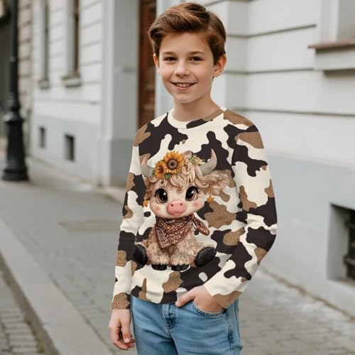 Image of Uourmeti Girls Graphic Tees Long Sleeve T Shirts for Teens Casual Tshirts Junior Sportswear Fall Tops