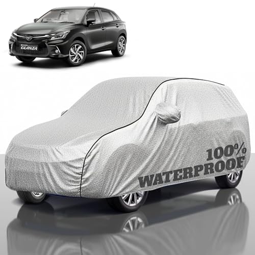 Image of Premium Polyester Car Cover Glanza All-Weather Protection from Rain, Dust & Sun | UV Resistant Fabric | Full Body Secure Fit for Outdoor & Indoor Parking Silver