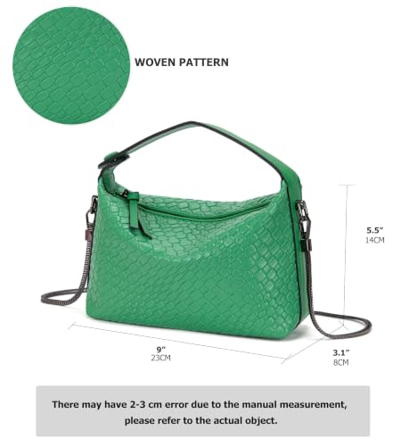Image of Sweetovo Vegan PU Leather Hobo Tote Bag, Metal Chain Crossbody Purse